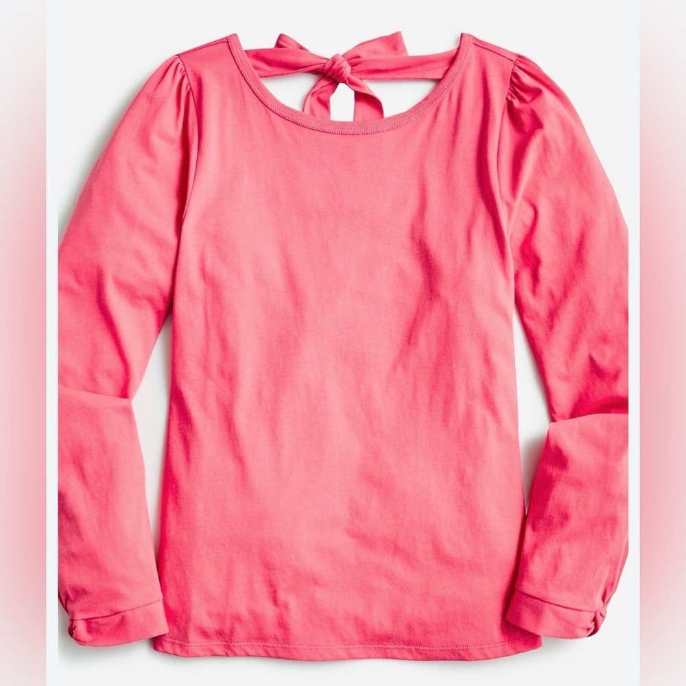 J Crew Broken-In Jersey Long Puff Sleeve Tee Shirt Size S NWT